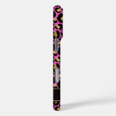 Goud Folie Op Heet Roze Luipaardprint Monogram Case-Mate iPhone Case (Achterkant / Rechts)