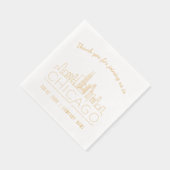 Goud Folie Op Maat Gemaakte Chicago Bedrijfs Evene Folie Servetten (Rechts)