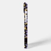 Goud Folie Op Paarse Luipaardprint Monogram Case-Mate iPhone Case (Achterkant / Links)