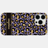 Goud Folie Op Paarse Luipaardprint Monogram Case-Mate iPhone Case (Achterkant (horizontaal))