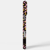 Goud Folie Op Roze Luipaardprint Monogram Case-Mate iPhone Case (Achterkant / Rechts)