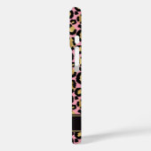 Goud Folie Op Roze Luipaardprint Monogram Case-Mate iPhone Case (Achterkant / Links)