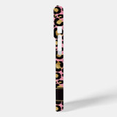 Goud Folie Op Roze Luipaardprint Monogram Case-Mate iPhone Case (Achterkant / Links)