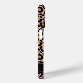 Goud Folie Op Roze Luipaardprint Monogram Case-Mate iPhone Case (Achterkant / Rechts)