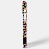Goud Folie Op Roze Luipaardprint Monogram Case-Mate iPhone Case (Achterkant / Links)