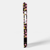 Goud Folie Op Roze Luipaardprint Monogram Case-Mate iPhone Case (Achterkant / Links)