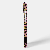 Goud Folie Op Roze Luipaardprint Monogram Case-Mate iPhone Case (Achterkant / Links)