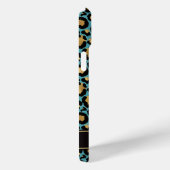 Goud Folie Op Teal Luipaardprint Monogram Case-Mate iPhone Case (Achterkant / Rechts)