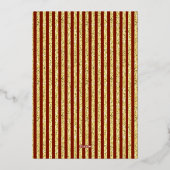 Goud Folie Prettig Kerstfeest Feestdagenkaart (Achterkant)