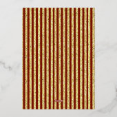 Goud Folie Prettig Kerstfeest Folie Feestdagenkaart (Achterkant)