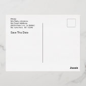 Goud Folie Save The Date Ansichtkaart Folie Uitnodiging Briefkaart (Achterkant)