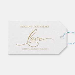 Goud Folie Script S'more Liefde Favor Tags Cadeaulabel