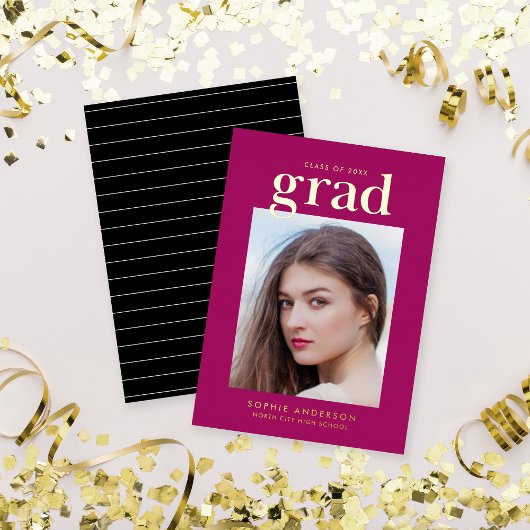 Goud Folie Serif Aangepaste Kleur Gradiënt Aankond Uitnodiging