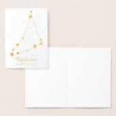 Goud Folie STEENBOK Sterrenbeeld Folie Kaarten (Display)