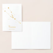 Goud Folie STIER Dierenriemteken Sterrenbeeld Kaarten (Display)