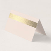 Goud Folie Streep Minimalistische Logo Bedankkaart Visitekaartje (Achterkant)