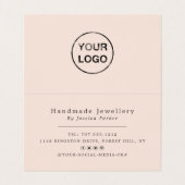 Goud Folie Streep Minimalistische Logo Bedankkaart Visitekaartje (Binnenkant ongevouwen)