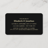 Goud Folie Streep, Verlovingsfeest Ticket Uitnodig (Achterkant)