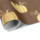 Goud Folie Thanksgiving Cadeaupapier (Rol Hoek)