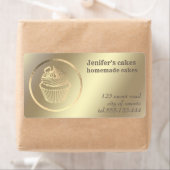 Goud folie Thuisgebakken cupcakes en traktaties Etiket (Insitu)