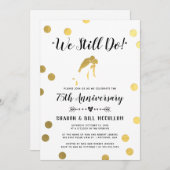 Goud Folie We Still Do | 75ste trouwdag Kaart (Voorkant / Achterkant)