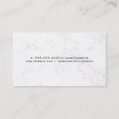 Goud Folie Wijnspetters | Zwarte Textuur Marmer Visitekaartje (Achterkant)