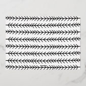 Goud Folie Winter Tak Rand Foto Kaart (Achterkant)