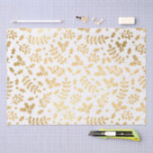 Goud Folie & Witte Hulst Winter Kerstmis Tissuepapier (Craft)