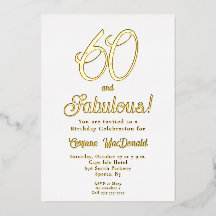 Goud Folie Zestig en Fabulous 60ste Verjaardagsfee