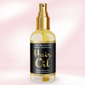 Goud Folie & Zwarte Haarolie Fles Label