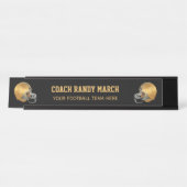 Goud Football Bureau Naambordje (Voorkant)