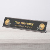 Goud Football Bureau Naambordje (Voorkant)