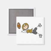 Goud Football Speler Magnet (Voorkant / Achterkant)