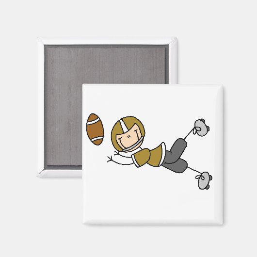 Goud Football Speler Magnet (Voorkant / Achterkant)