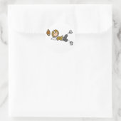 Goud Football Speler Tshirts en geschenken Ronde Sticker (Tas)