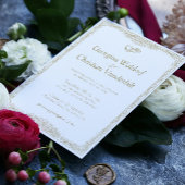 Goud Formele Eenvoudige Minimalistische Huwelijksu Kaart