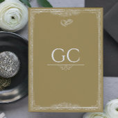 Goud Formele Eenvoudige Minimalistische Huwelijksu Kaart