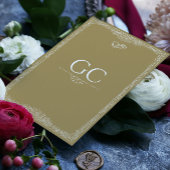 Goud Formele Eenvoudige Minimalistische Huwelijksu Kaart