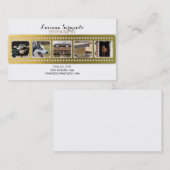 Goud fotografie camera filmstrip visitekaartje (Voorkant / Achterkant)