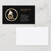 Goud Frans Hoorn Icon Music Teacher Visitekaartje (Voorkant / Achterkant)