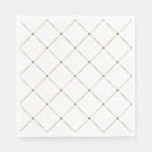 Goud Frans Lattice  Chic Royal Fun Servet (Voorkant)