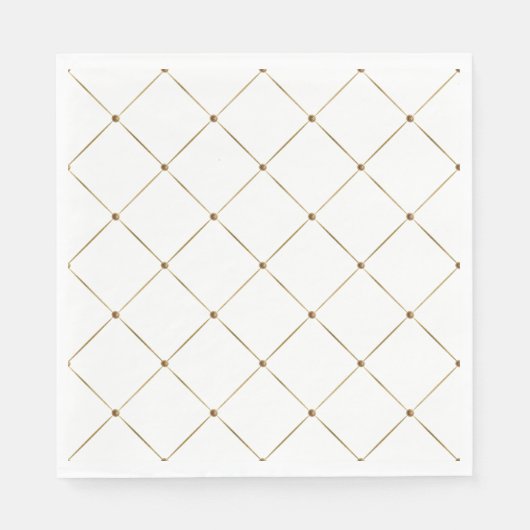 Goud Frans Lattice  Chic Royal Fun Servet (Voorkant)