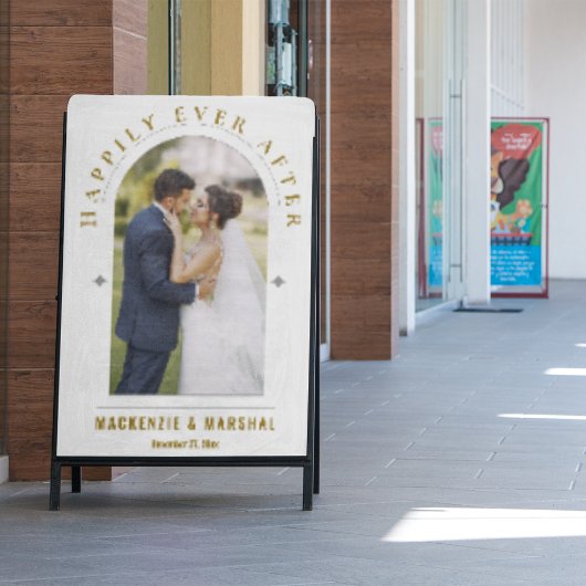 Goud Frosted Elegant Arch Foto Bruiloft Welkom Acryl Bord