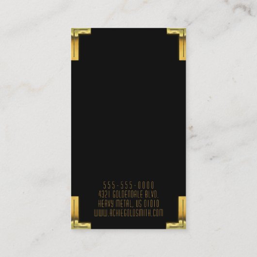 Goud G-Initiaal en Visitekaartje aan de grenzen (Achterkant)