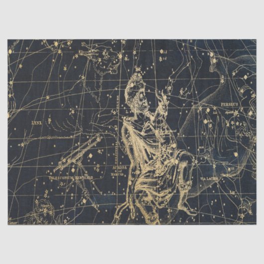 Goud Galaxy Sterkaart Serie Ontwerp 2 Tissuepapier (Voorkant)