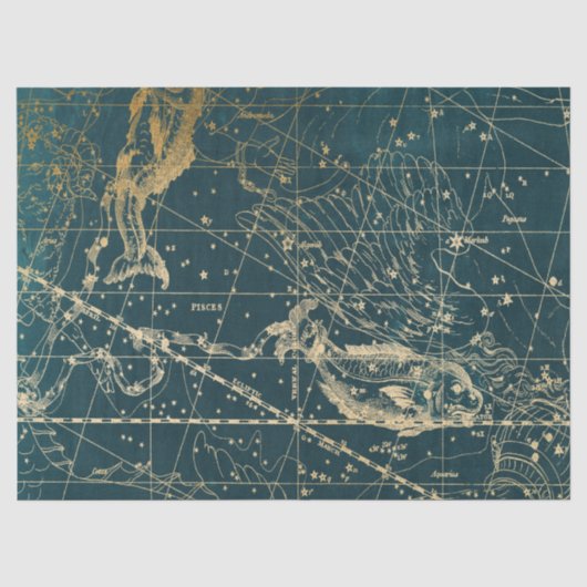 Goud Galaxy Sterrenkaart Serie Design 4 Tissuepapier (Voorkant)