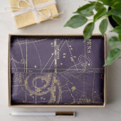 Goud Galaxy Sterrenkaart Serie Ontwerp 9 Tissuepapier (Geschenk)