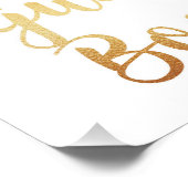 Goud gastenboek. Poster. Folie, effect Foto Afdruk (Hoek)