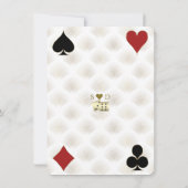 Goud Gatsby Casino Art Deco Trouwreceptie Kaart (Achterkant)