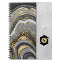 Goud Geaderd Agaat Patroon en Geweven Zilver